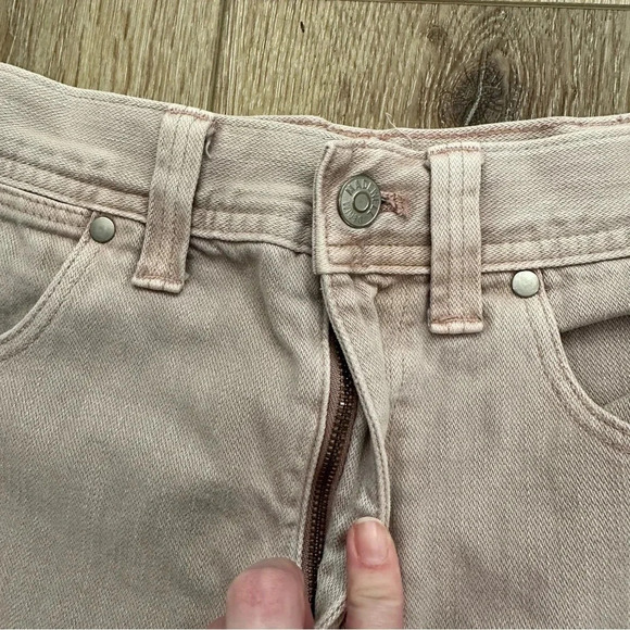 Madewell x Where I was from Light Pink Denim Cutoff Mid-Rise Shorts Size 27 GUC - Picture 4 of 8